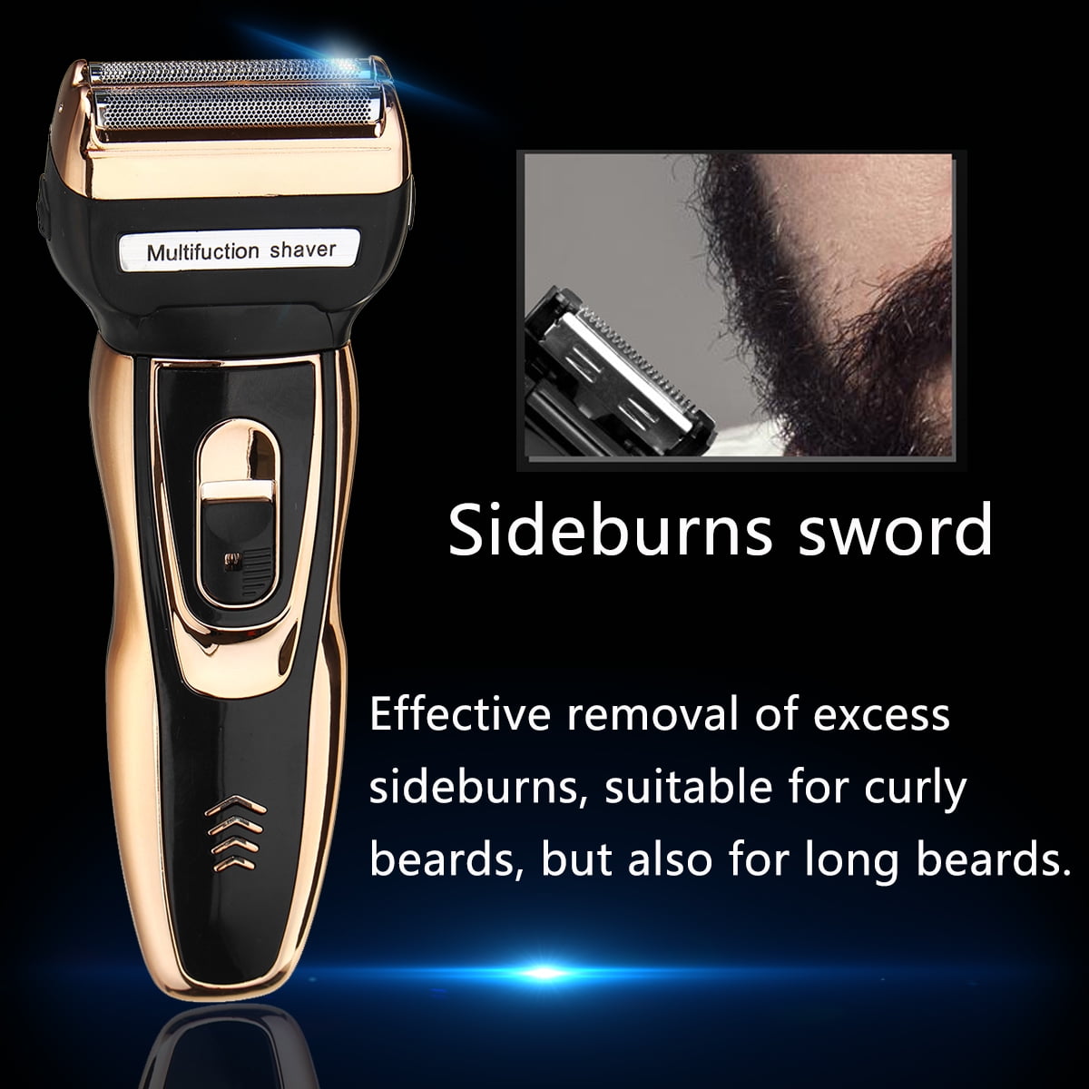 3in1 Pro Cordless Rechargeable Electric Shaver Nose Hair Clipper Wet/Dry Salon Beard Trimmer
