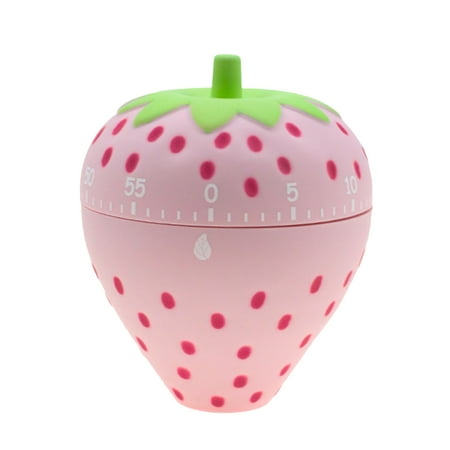 

Clockwork Timer Fruit Design Kitchen Mechanical Timer Creative Countdown Alarm Clock Study Manual Timekeeper Kitchen Reminder (Pink Strawberry)