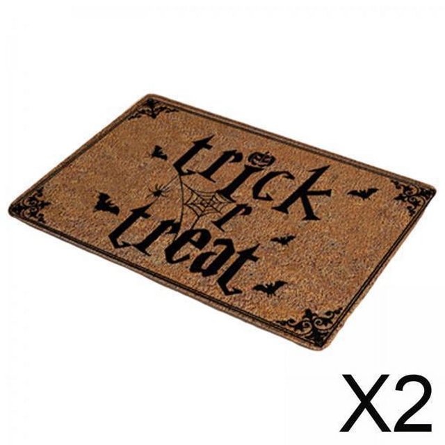 2x Felpudo De Halloween Impreso Calabaza Área Antideslizante Alfombra Oficina Baño Estilo 16