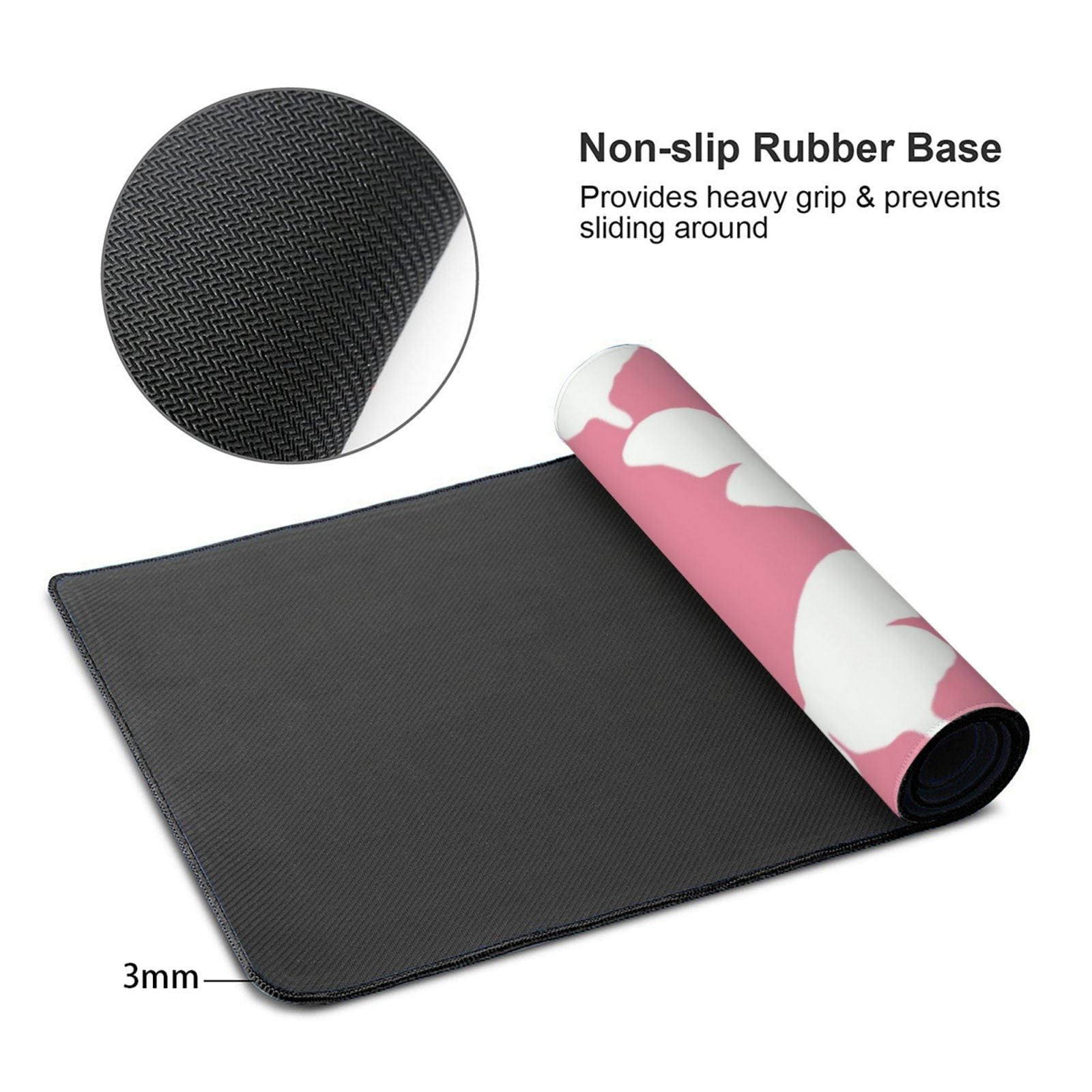 Xecao Butterfly 2 Print Large Mouse Pad, 16x35.5in Mousepad, Professional Non-Slip Rubber Base Big Mouse Pad, Mouse Pad for Gaming & Office Full Desk Mouse Pad
