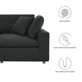 thumbnail image 4 of Modway Commix 4-Seater Upholstered Boucle Fabric Sectional Sofa in Black, 4 of 5