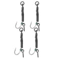 thumbnail image 3 of Equipo de pesca de carpa Ronnie Rig, aparejo de pesca con bucle de tornillo mate con revestimiento de PTFE para agua dulce y salada, 4 # con púas, 3 of 10