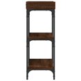 thumbnail image 3 of vidaXL Console Table with Shelves Brown Oak 75x30x80 cm, 3 of 5