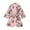 Pink, variant on Women's Floral Print 3/4 Sleeve Satin Robes Short Silk Robes Bridesmaid Wedding Party Getting Ready Kimono Robes Sleepwear Dressing Gowns Soft Nightgown