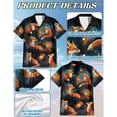 thumbnail image 5 of Netecom The Fox In The Starlight Edition Hawaiian Shirt for Men, Button Down Summer Beach Short Sleeve, Sizes S-5XL, 5 of 6
