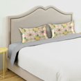 thumbnail image 3 of Yayeee Pillowcase Standard Size Set of 2 Satin Wrinkle Resistant Pillow Case, Retro Pink Stars, 3 of 7