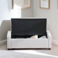thumbnail image 2 of IVV 48-Inch Tufted Storage Bench in Beige Linen Blend Upholstery, Modern End-of-Bed Bench Ottoman with Safety Hinged Lid, Easy Assembly, 2 of 7