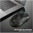 thumbnail image 4 of 2.4GHz Wireless Mouse USB Rechargeable 1600DPI Adjustable Hollow Out Honeycomb RGB Optical Mouse Gamer Mice white, 4 of 5