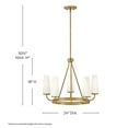 thumbnail image 5 of 83625GO Lark Selma - 25W 5 LED Medium Chandelier-18 Inches Tall and 24 Inches Wide, 5 of 10