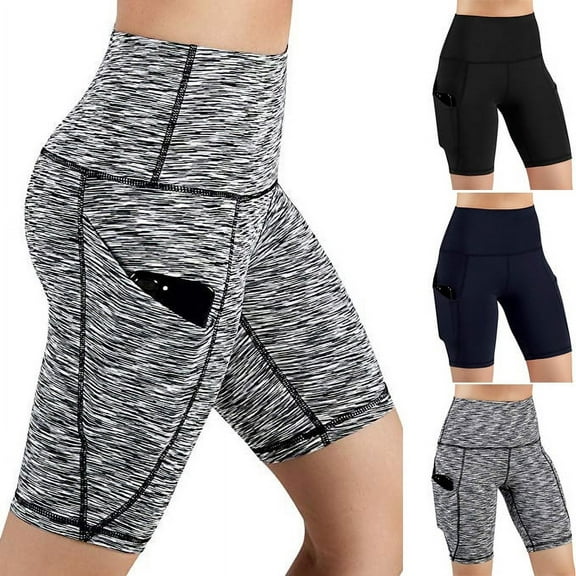 Workout Leggings for Women High Waist Workout Yoga Short Running Athletic Yoga Shorts Pants Athletic Clothes with Pocket