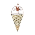 thumbnail image 4 of 1Pcs Rattan Hanging Planter Basket, Farmhouse Cone Flower Pot Rustic Weave Herb Orchid Holder, Artificial Violet Flower Wall Basket for Garden Home Decoration, 4 of 6