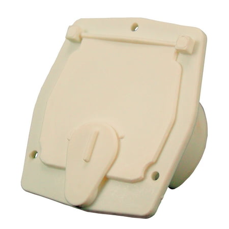 Electric Cable Hatch - JR Products S-27-14-A Square Electric Cable Hatch - Colonial White
