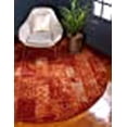 thumbnail image 3 of Unique Loom Tapis Rustique d'Automne 3 Pieds 3 x 3 Pieds 3 Rond Terre Cuite/bourgogne, 3 of 10