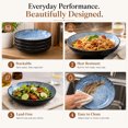 Aycenlaite Wide Shallow Pasta Bowls Set of 4, 24 oz Stoneware Dinner ...