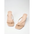 thumbnail image 5 of Women Comfortable Low Heel Thong Heeled Sandals Square Open Toe Fashion Kitten Shoes For Party Casual Slides 2026, 5 of 7
