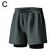 thumbnail image 1 of TQEHS Bañador con forro de compresión elástico para hombre, 2 en 1, secado rápido, Q9, 1 of 6