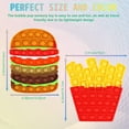 thumbnail image 2 of juguetes sensoriales de burbujas para presionar, de silicona, para aliviar el estrés y la ansiedad, para niños con necesidades especiales de autismo (papas fritas y hamburguesa)., 2 of 5