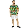 thumbnail image 5 of LA LEELA Men's Hawaiian Shirts Short Sleeve Button Down Shirt Men's Party Shirts Casual Vacation Summer Tropical Island Shirts for Men Funny XL Lapis, Floral, 5 of 7