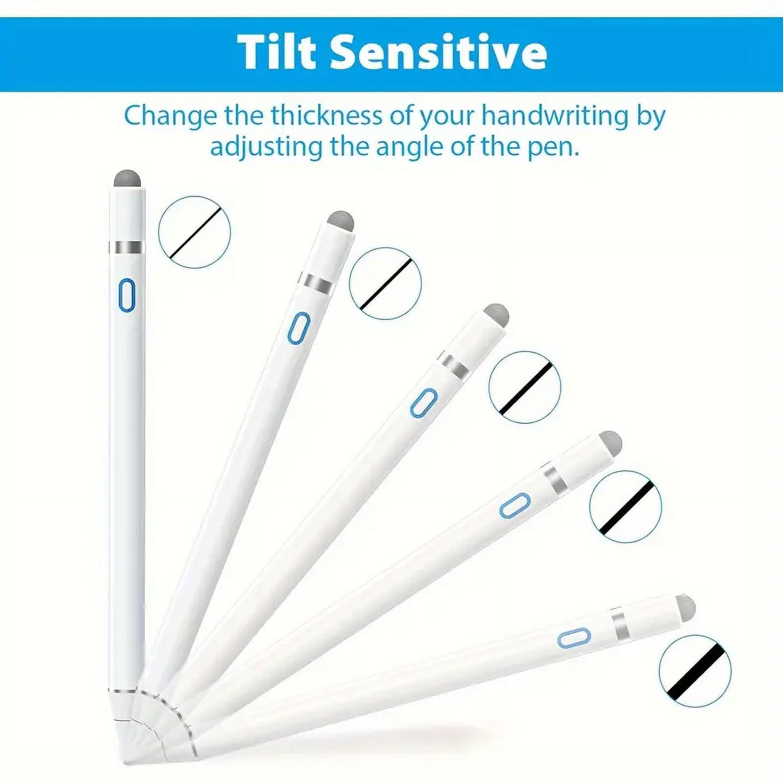 Stylus Pencil Compatible Apple IPad 2018-2023, Magnetic Attach Tilt Sensitivity Palm Rejection Pen Compatible IPad 10/9/8/7/6th, Pro 11, Pro 12.9 6/5/4/3rd Gen, Air 5/4/3rd, Mini 6/5th