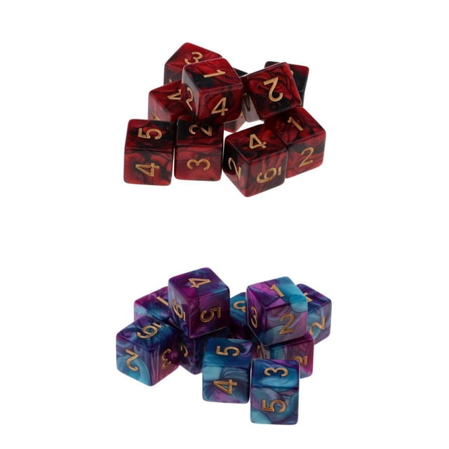 Juego de 20 dados de 6 caras 16 mm para juegos de mesa Sunnimix