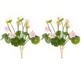 thumbnail image 1 of 2 piezas de flores artificiales para decoración del hogar, mini flores de loto de seda, arreglo floral falso para el hogar (rosa claro), 1 of 8