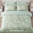 thumbnail image 3 of U by Bedsure Twin/Twin XL Sage Green Comforter Set for College Dorm Girl, 5-Pieces Bed in a Bag with Botanical Flowers Comforter, Sheets, Pillowcases & Shams, 3 of 10