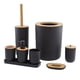 thumbnail image 1 of Juego de 7 accesorios de baño sencillos, jabonera, dispensador de loción, decorativo negro, 1 of 9