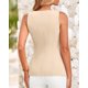 thumbnail image 3 of Chaleco BTFBM con cuello cuadrado para mujer, estilo blazer casual, 3 of 8