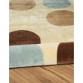 thumbnail image 5 of Linon Rugs Trio Rectangular Area Rug in Tan and Ice Blue-8' x 10', 5 of 5