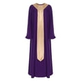 thumbnail image 2 of Raenseen Womens Choir Robe Flared Long Sleeve Ruffled Clergy Dresses Purple M, 2 of 4