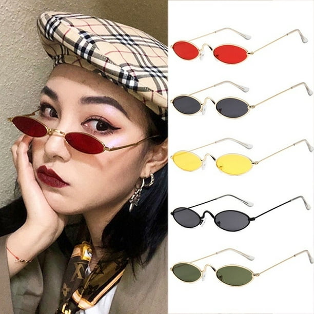 Gafas de sol redondas ovaladas Sexy colorido Unisex Vintage hombres mujeres famosa marca disenador moda conduccion pesca sol Glases UV400 gafas de sol Retro masculino femenino para mujeres hombres Bod...