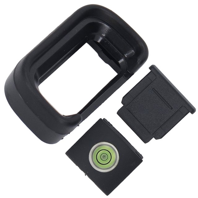 Camera Viewfinder Eye Cup, Ergonomic Design Professional 3 in 1 Camera Eyecup Protective with Hot Shoe Cover Level for Camera Accessories