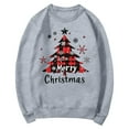 thumbnail image 3 of NMMUED Christmas Sweatshirts for Women Cute Shirts Christmas Vacation Sweatshirt Going Out Tops for Women Holiday Tops for Women Long Sleeve Tops for Women Gray S, 3 of 4