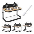 thumbnail image 4 of Elevated Pet Feeder 2x Stainless Steel Bowls for Cats & Dogs - Adjustable Height Bamboo Stand - No-Spill, Comfortable Feeding - Small & Medium Breeds, 4 of 9