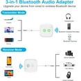 thumbnail image 2 of Bluetooth Transmitter Receiver for up to 2 Headphones, Dual Link Bluetooth 3.5mm Aux Audio Adapter, 2-in-1 Wireless Transmitter Audio Adapter for in-Flight TV Gym Car PC Airplane Travel Essentials, 2 of 6