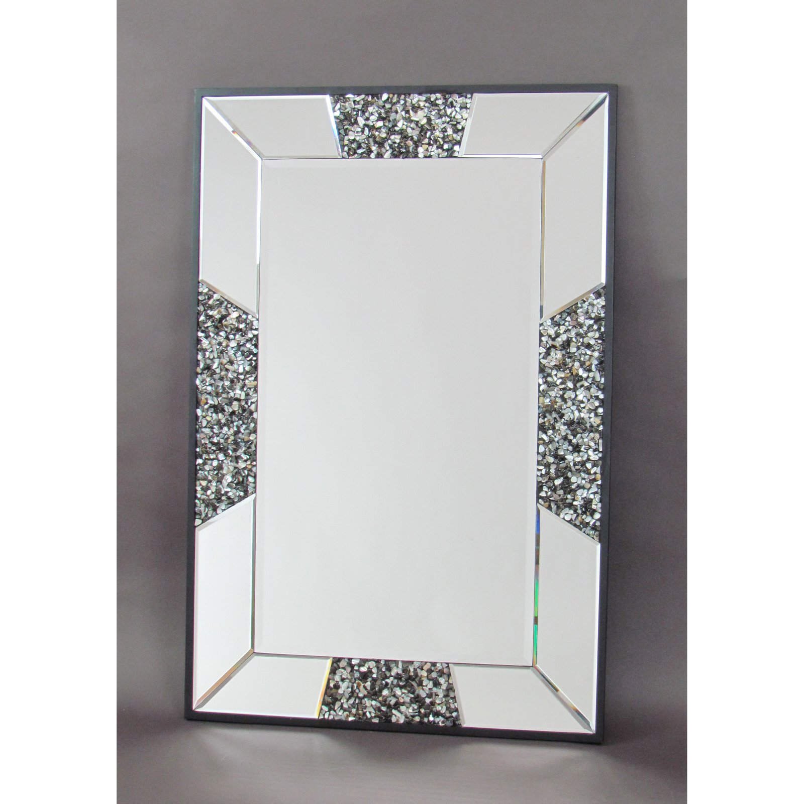 Wayborn Pebble Shell Rectangle Beveled Wall Mirror