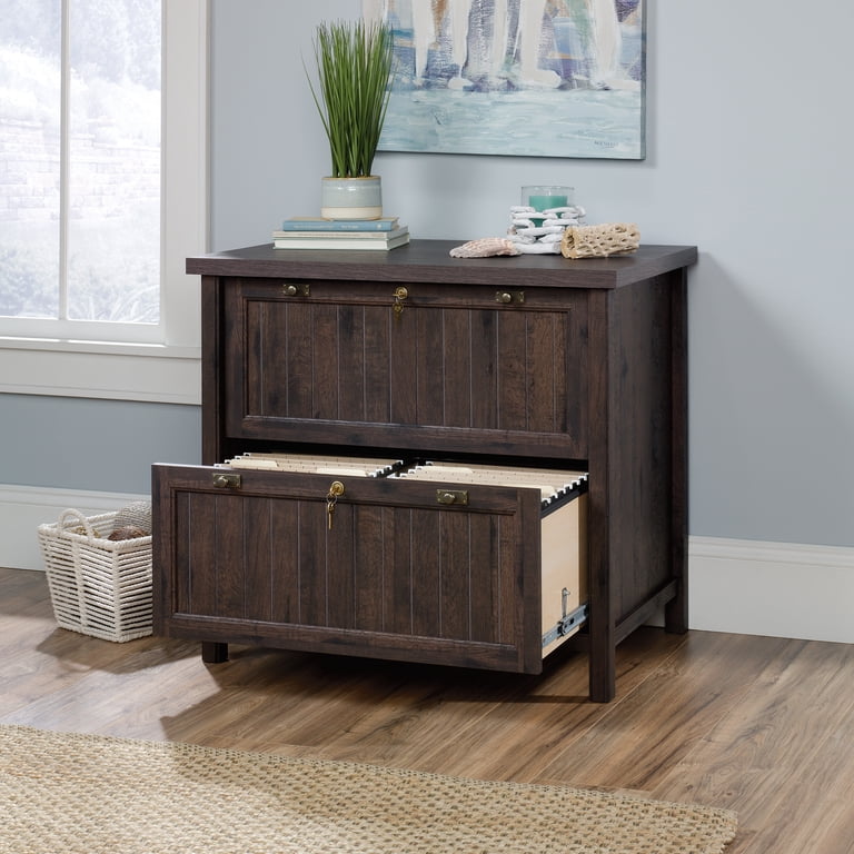 Sauder Costa 2-Drawer Lateral File Cabinet, Coffee Oak Finish
