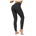 thumbnail image 1 of Gibobby Pantalones de Casuales Leggings de talle para mujer, pantalones de yoga para adelgazar, fruncidos, para levantamiento de glúteos(Negro， S), 1 of 5