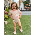 thumbnail image 3 of BemeyourBBs Newborn Baby Girl Silly Goose Outfit Infant Baby Girl Summer Clothes Waffled Bubble Romper Letter Goose Embroidery Short Sleeve Bodysuit Playsuit Jumpsuit, 3 of 9