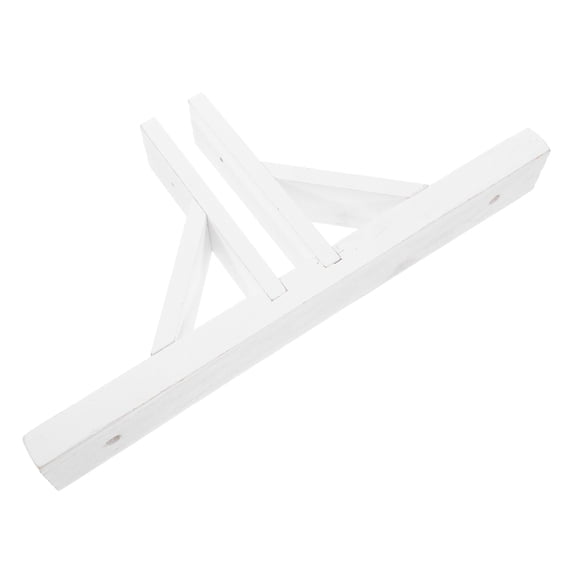 WEUVEB White Wooden Fence Base Bracket Sturdy Outdoor Garden Fence Support for Lawn Patio