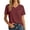 Wine, variant on Gaexia Women's Casual Short Sleeve Pocket Tee Crew Neck Basic Top For Everyday Wear Stylish Comfort Solid (Dark Green,L)