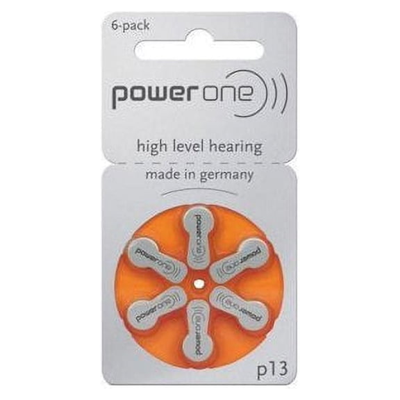 Hearing Aid Battery Powerone Size 13 Made in Germany - 120 batteries
