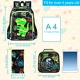 thumbnail image 4 of Mochila AGSDON Dinosaurio para Niños con Lonchera y Estuche, 4 of 9