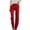 Red, variant on OSOLU Women Summer Solid Color Linen High Waist Elastic Drawstring Pants Lightweight Loose Fit Casual Trousers With Pockets For Comfort Style Daily Relaxed Fit Breathable Bottoms