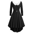thumbnail image 1 of Christmas Women Santa Claus Costume Midi Skater Dress Xmas Fancy Dress, 1 of 2