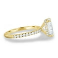 thumbnail image 5 of ESTE ORIGIN 3Ct Radiant Moissanite Solitaire Ring with Hidden Halo and Pavé Band in 10K Yellow Gold for Women, 5 of 8
