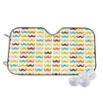 thumbnail image 2 of Picia Colorful Mustache Curved Windshield Sunshade Accordion Folding Style Auto Shade for Car Truck SUV Van Blocks UV Ray Sun Visor Protector -Small, 2 of 7