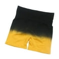 thumbnail image 3 of Pantalones cortos de yoga para mujer, elásticos, transpirables, de cintura alta, para levantar glúteos Amarillo Grande, 3 of 5