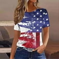 thumbnail image 2 of VerPetridure American Flag Shirt Women 4th of July Patriotic T Shirt Funny Stars Stripes Graphic Tee Independence Day T-Shirt Top, 2 of 4