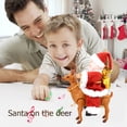 thumbnail image 2 of Papá Noel creativo montando en alces Juguete eléctrico Música para niños Regalo de Navidad Tmvgtek juguetes de los niños, 2 of 9